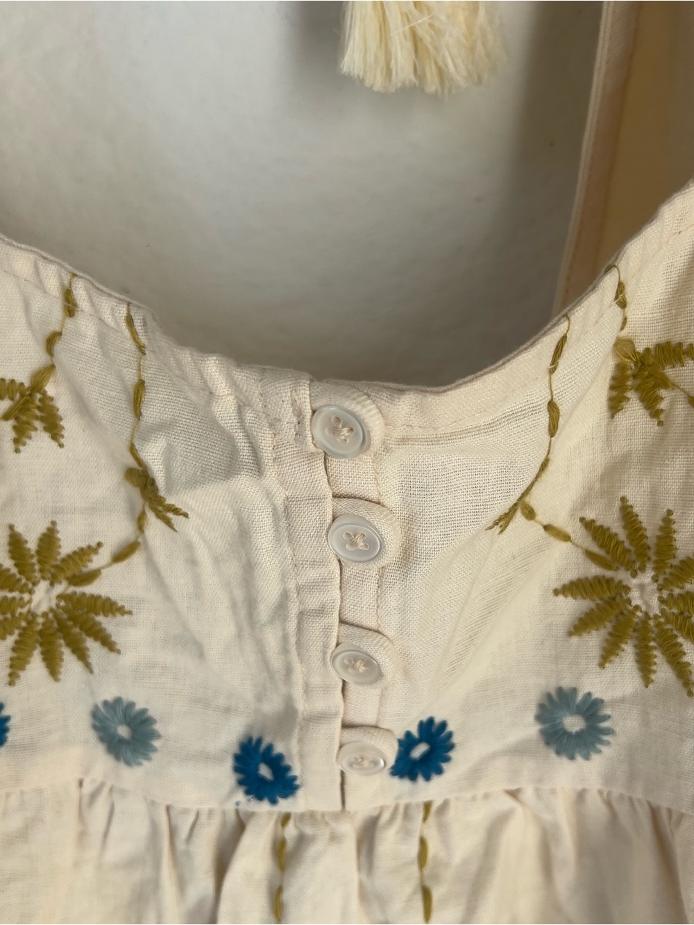 Free People Fairytale In The Mossy Forest Babydoll Tunic in Ivory Cream NWT - Picture 5 of 8